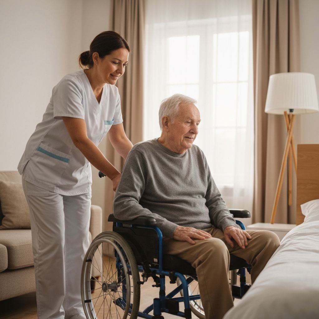 Care worker supporting a family caregiver