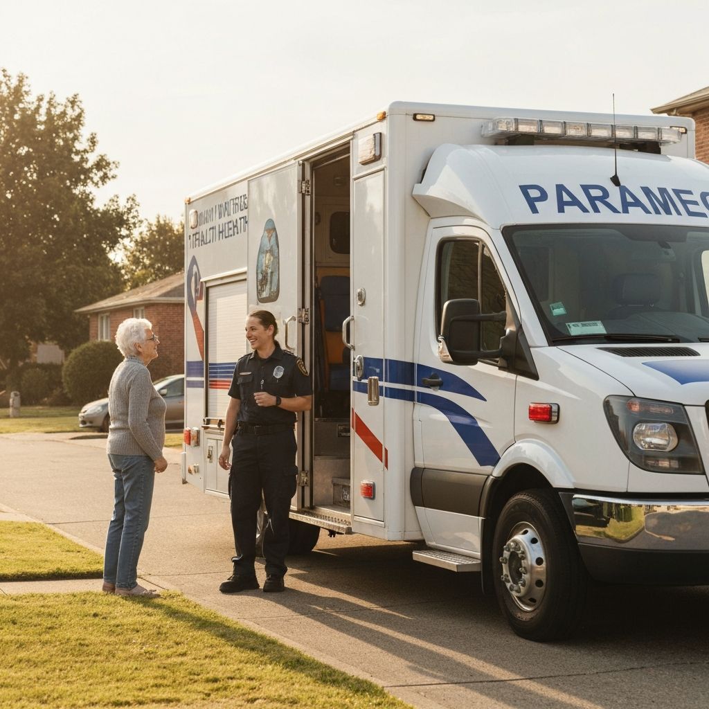 Mobile health team visiting community member